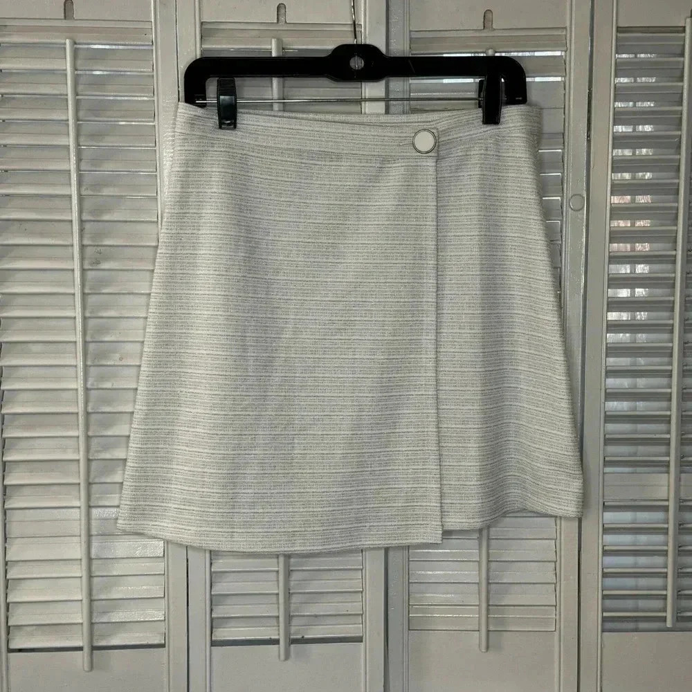Wrap skirt white and silver - Picture 1 of 4
